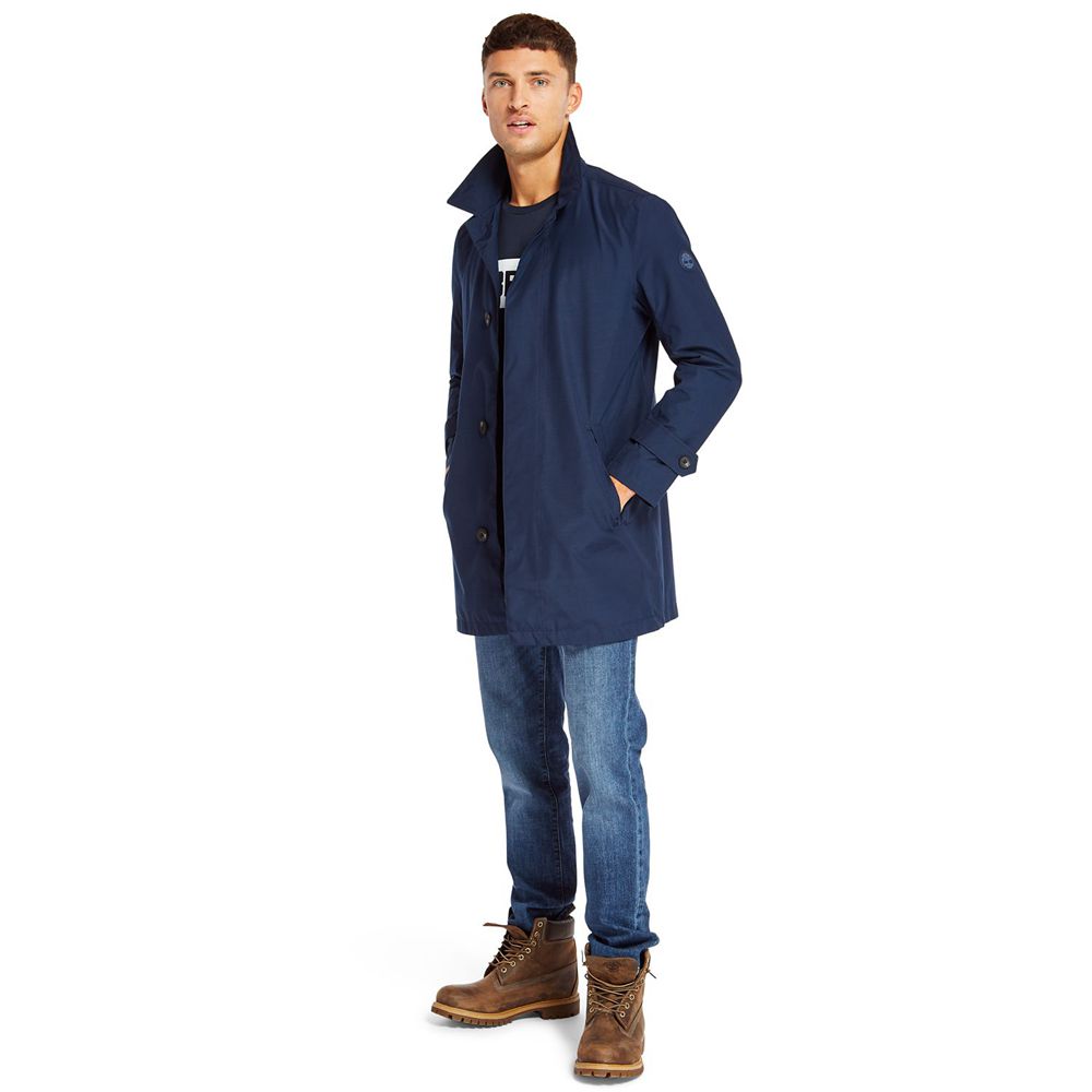 Timberland Mens Jackets Doubletop Mountain Waterproof Raincoat - Navy - India HW0536897